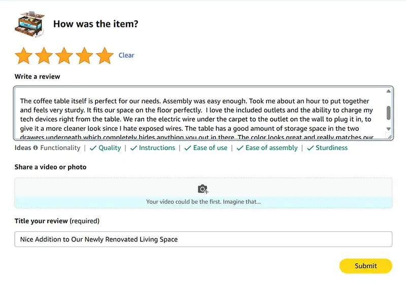 Amazon Vine Review Ai Prompts