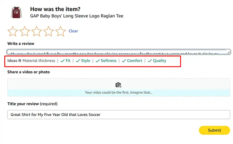 Amazon Vine Ai Prompts