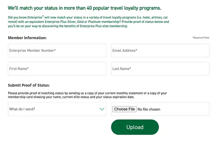 Enterprise Status Match Application
